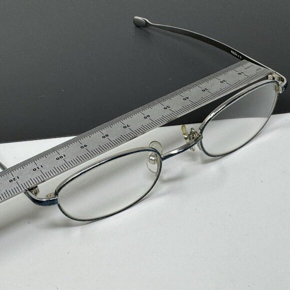 SELIMA OPTIQUE  Polka n A Very Small Eyeglasses Blue Glitter Chrome FRANCE 42-19 - Picture 14 of 16